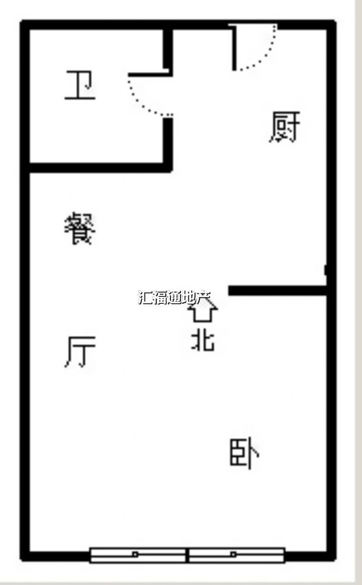 京第银座1室1厅1卫户型图