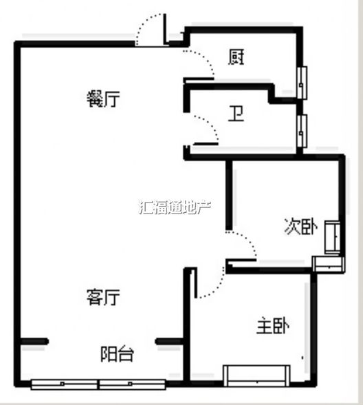 联合七号院2室1厅1卫户型图