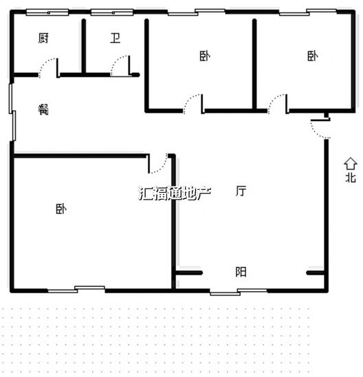 团结小区3室2厅2卫户型图
