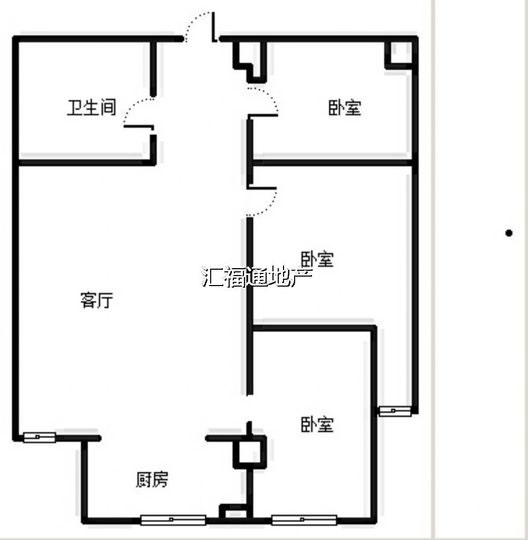 惠友旺角2室2厅1卫户型图