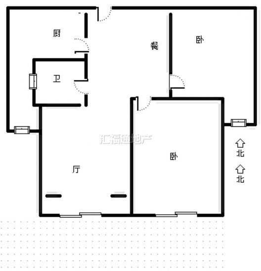 水榭春天2室1厅1卫户型图