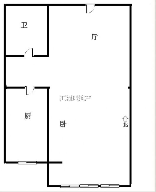 宏远景园1室1厅1卫户型图