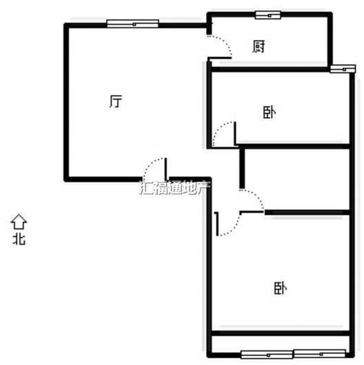 名流一品2室2厅1卫户型图