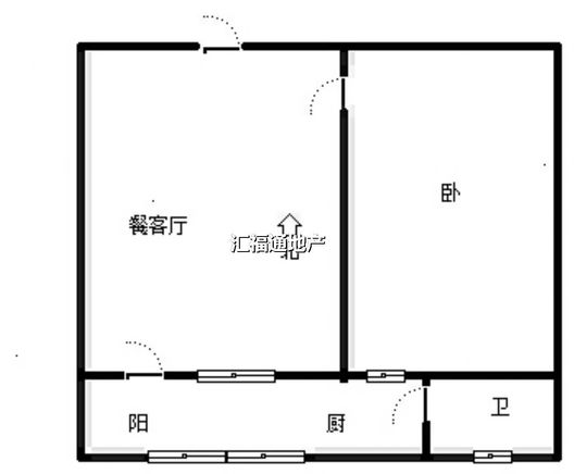 天龙小区（一期）2室1厅1卫户型图