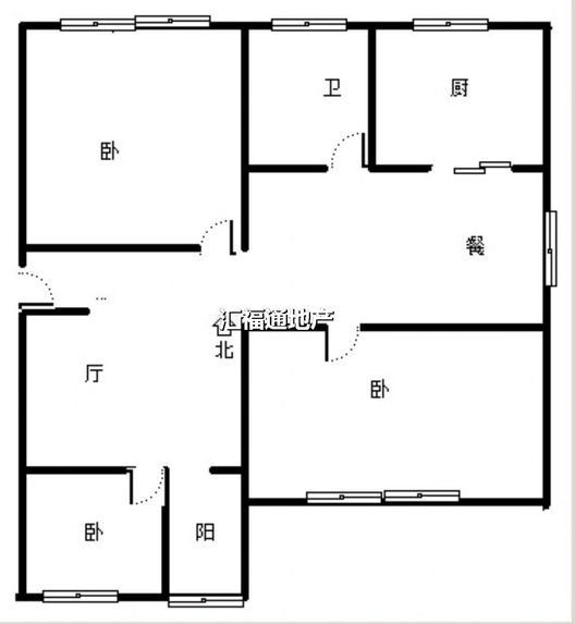 东兴小区（西院）3室2厅1卫户型图