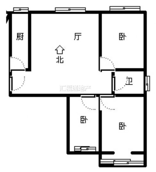 水岸花城3室2厅1卫户型图