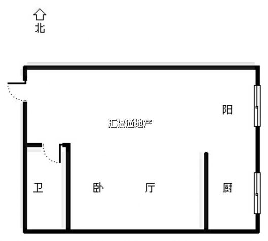 汇元新天地1室0厅0卫户型图