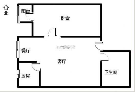 弘德缘（豪门庄园三期）2室2厅1卫户型图