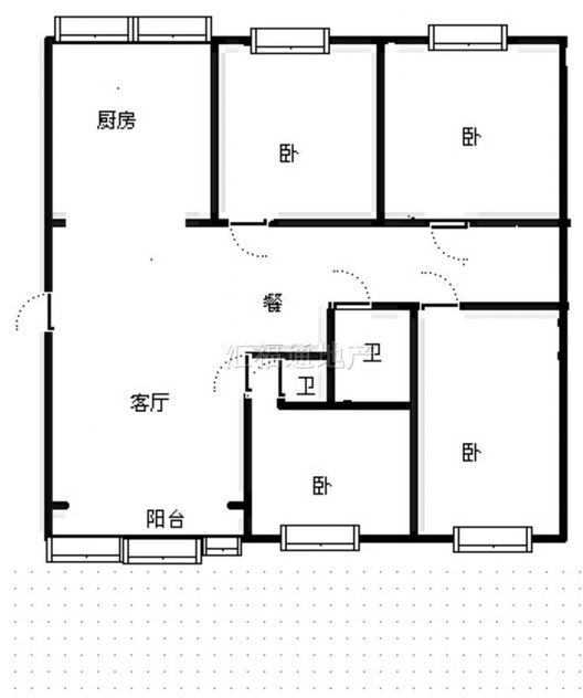唐人花园4室2厅2卫户型图