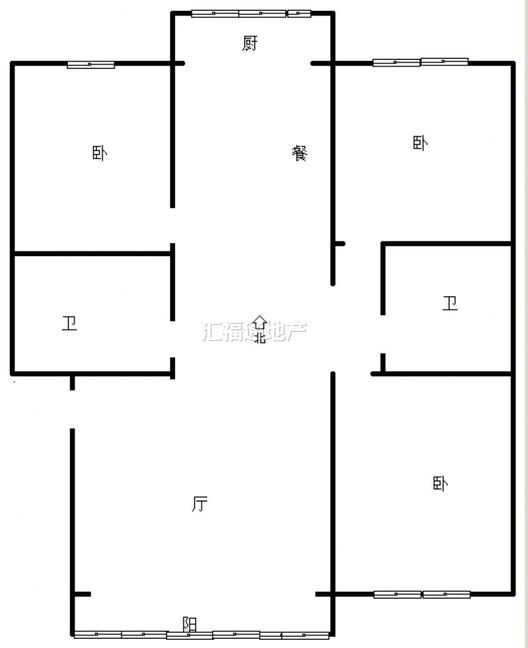 东兴小区（西院）3室2厅2卫户型图