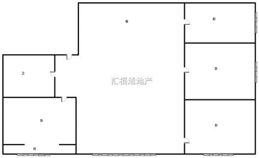 名流美域3室2厅1卫户型图