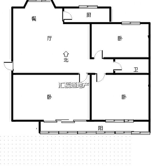 名流枫景五期3室2厅1卫户型图