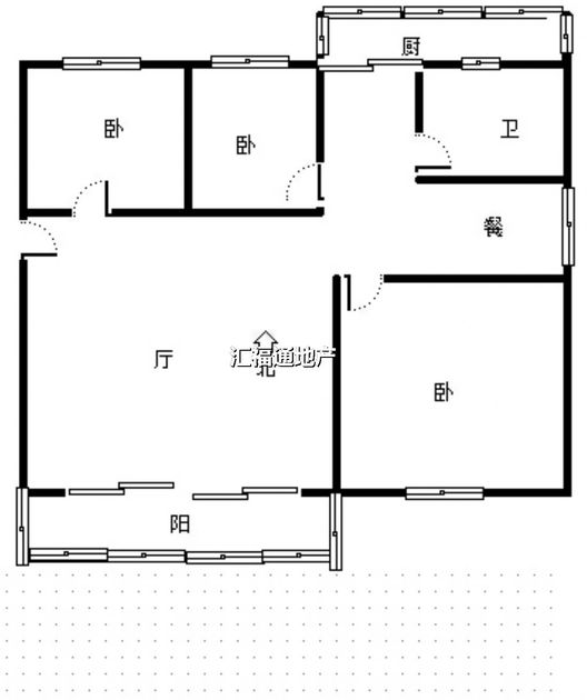 光明小区3室2厅1卫户型图