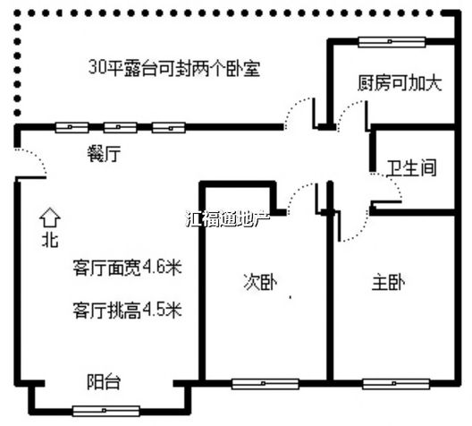 燕赵花园3室2厅1卫户型图