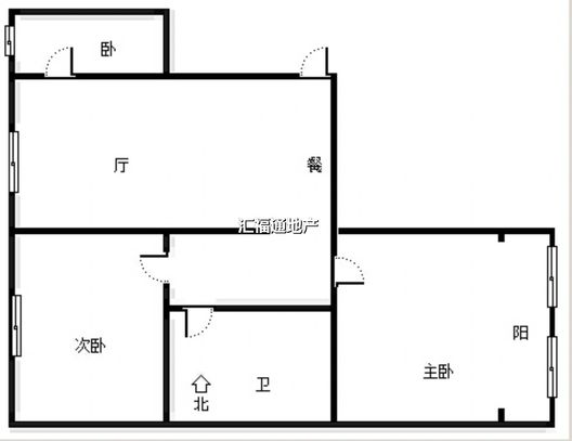 华泰金源2室1厅1卫户型图