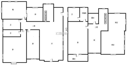 西京都高尔夫别墅4室3厅3卫户型图