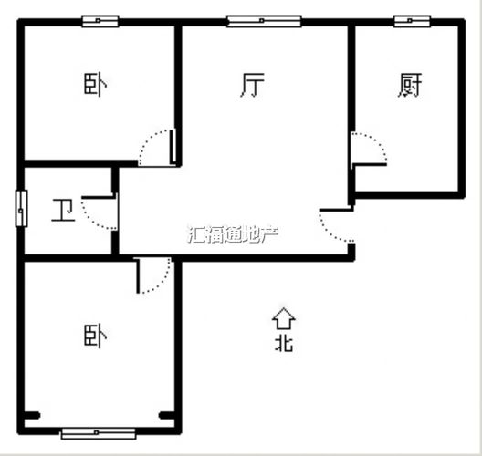 天保青花府2室1厅1卫户型图