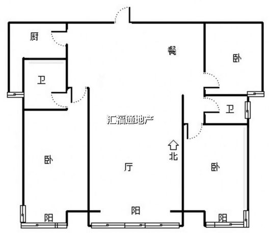 金品时代3室2厅2卫户型图