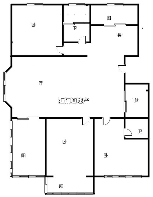 名流城市尊邸4室2厅2卫户型图