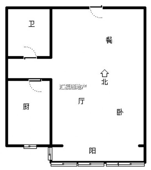 宏远景园1室1厅1卫户型图