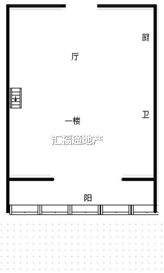 鹏渤印象城·牛津花园2室2厅1卫户型图