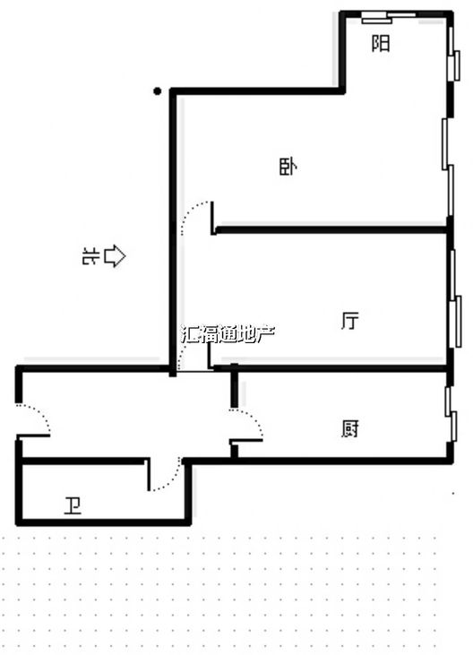 水榭春天1室1厅1卫户型图