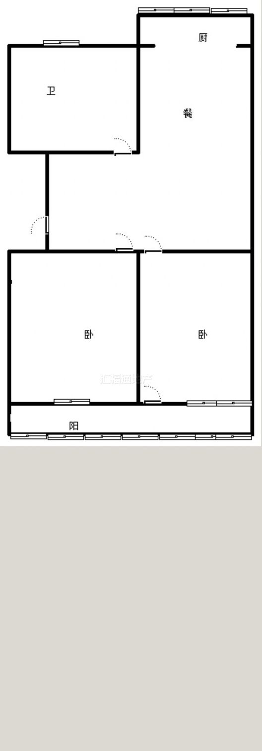 涿州市医院家属院2室2厅1卫户型图