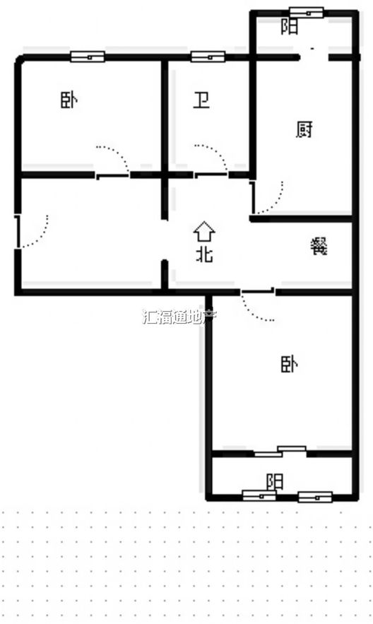联育中学小区2室1厅1卫户型图