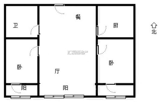 嘉和小区2室2厅1卫户型图