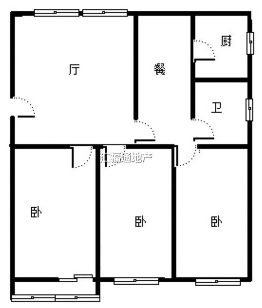 建材小区3室2厅1卫户型图