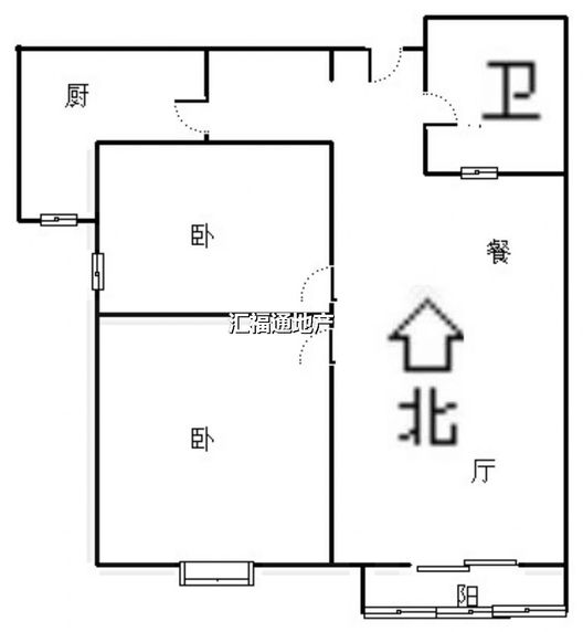 天筑逸城2室2厅1卫户型图