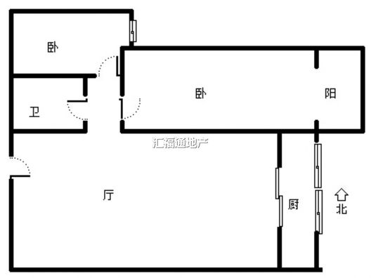 华泰豪庭2室2厅1卫户型图