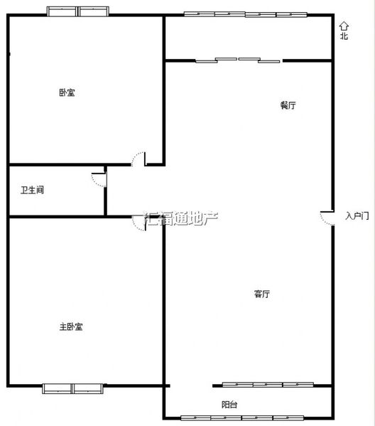 仙颐园小区2室2厅1卫户型图