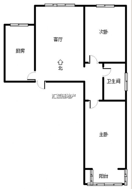 水尚仁佳2室2厅1卫户型图