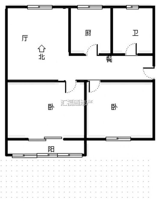 六十七处家属楼2室2厅1卫户型图