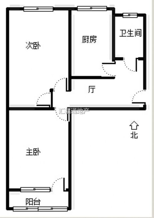 三五四三社区居民委员会2室1厅1卫户型图