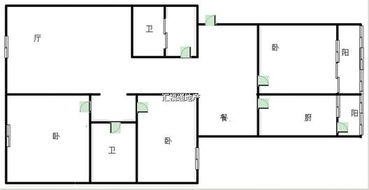 顺通小区3室2厅2卫户型图