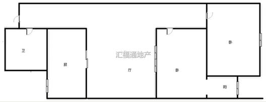 弘德缘（豪门庄园三期）2室1厅1卫户型图