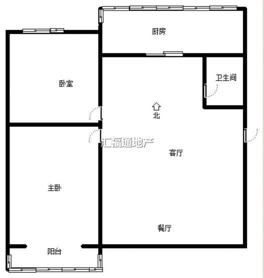 老财政局家属院2室1厅1卫户型图
