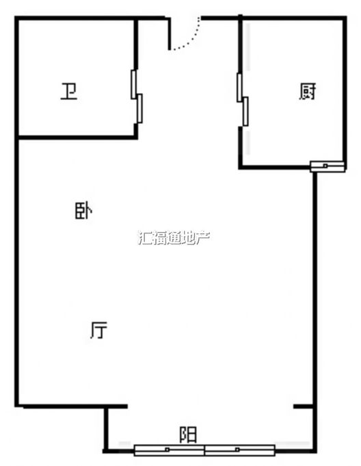 惠友万悦城1室1厅1卫户型图