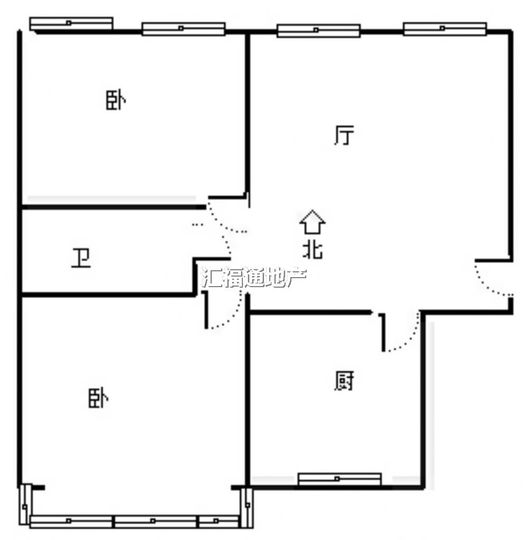 公园壹号2室2厅1卫户型图