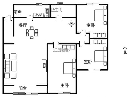 燕赵家园3室2厅1卫户型图