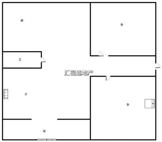 仁和小区2室1厅1卫户型图