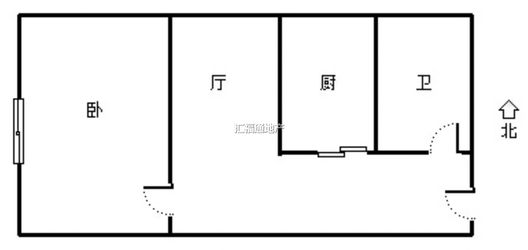 富景华庭1室1厅1卫户型图