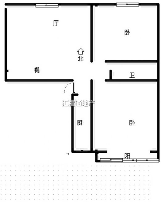 公园壹号2室2厅1卫户型图
