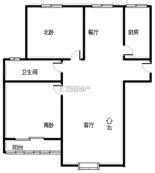研制厂小区2室1厅1卫户型图