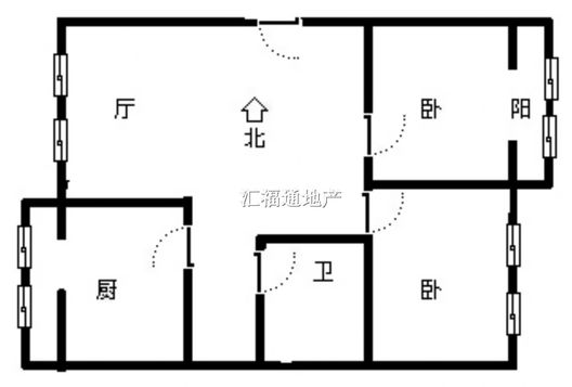 永济秀园2室2厅1卫户型图