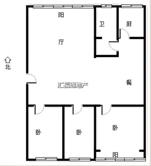 燕赵花园3室2厅2卫户型图