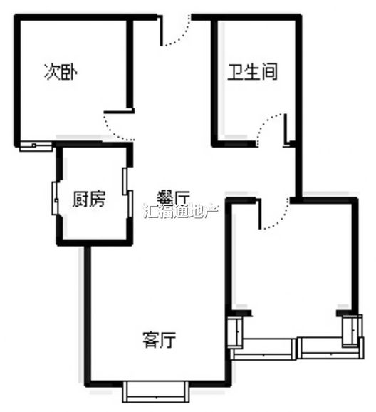 联合七号院2室2厅1卫户型图