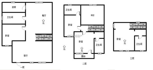 西京都高尔夫别墅5室2厅3卫户型图